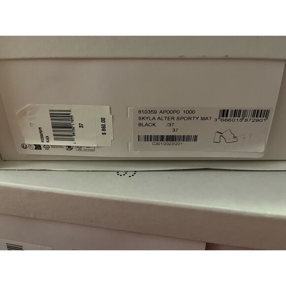 NEW Stella McCartney Skyla Alter Platform Mules, Retail $860, Black, Size 37 (7) - Picture 8 of 9